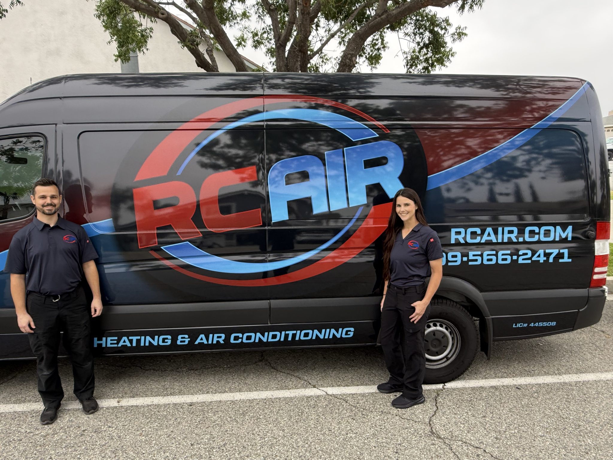 RC Air technicians in front of the RC Air service van