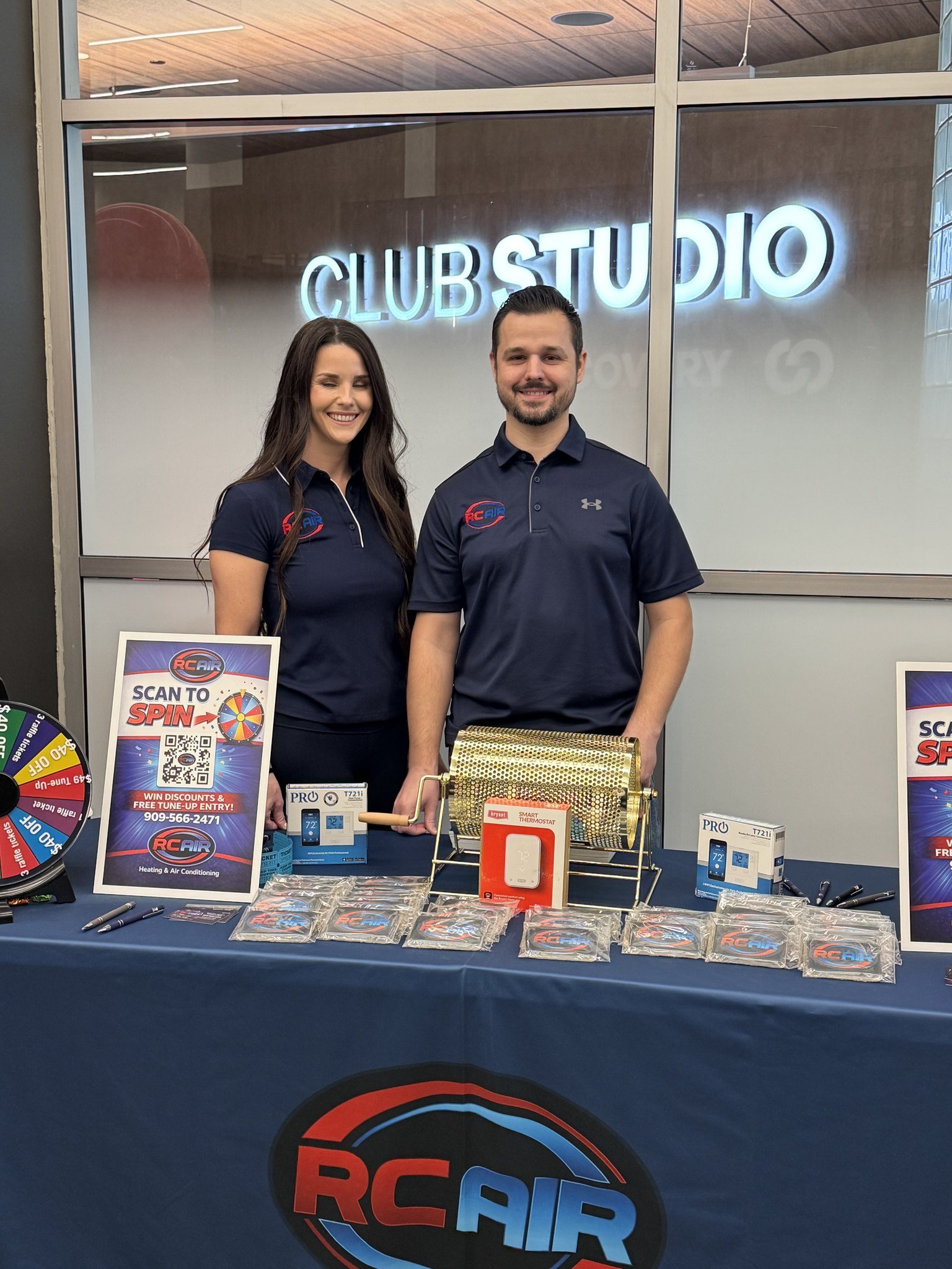 RC Air team members at a community event booth in Rancho Cucamonga